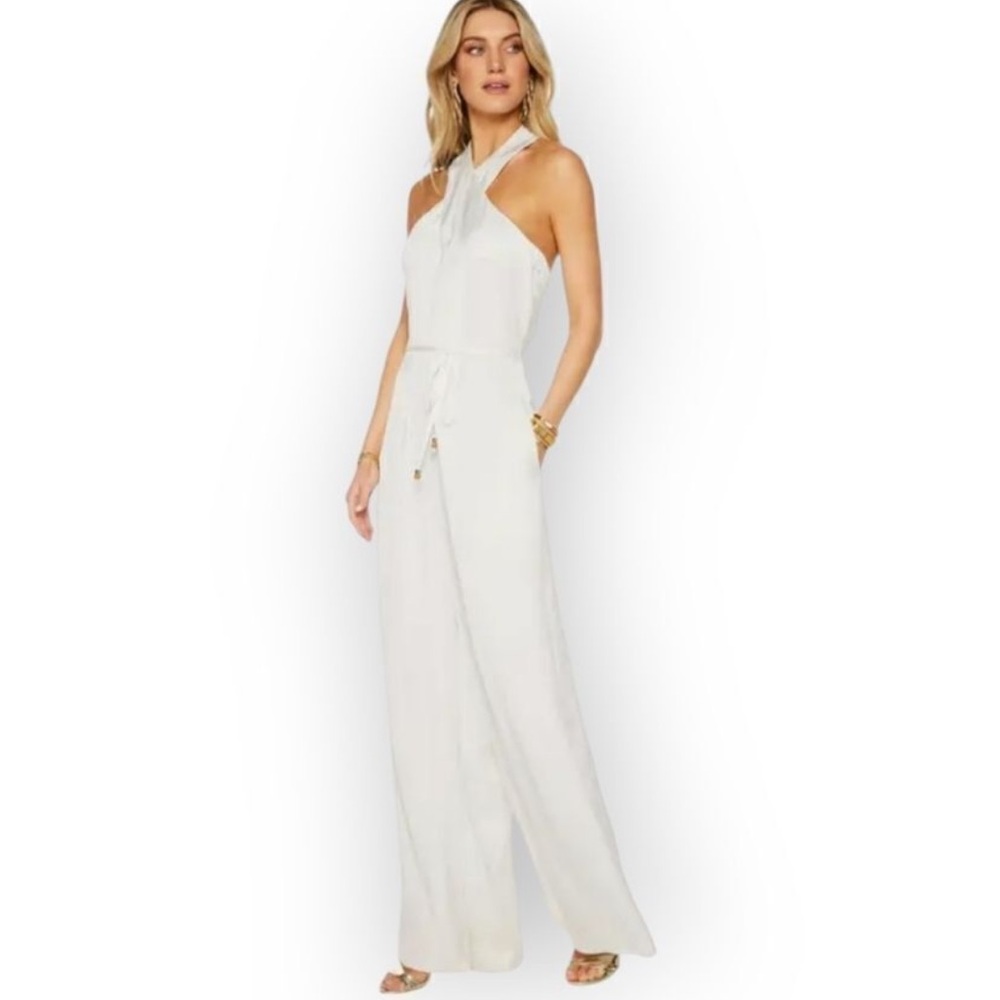 Ramy Brook Ivory Halter Jumpsuit
